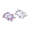 10Pcs 5 Colors Tartan Pattern Epoxy Resin Snap Hair Clip PHAR-P009-01I-4