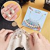15Pcs 15 Color Synthetic Magnesite Skull & Acrylic Beaded Charm Locking Stitch Marker HJEW-PH01539-3