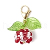 Flower Acrylic & Glass Pearl Pendant Decorations HJEW-MZ00219-06-2