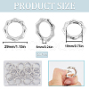 SOFPLATE 20Pcs Zinc Alloy Spring Gate Rings PALLOY-SP0001-11-2