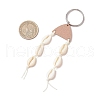 Natural Cowrie Shell Keychains KEYC-JKC01189-3