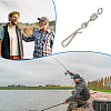 SUPERFINDINGS 100Pcs Brass with Stainless Steel Fishing Fishhook Connector Clasp FIND-FH0010-48P-6