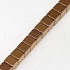 Electroplate Non-magnetic Synthetic Hematite Beads Strands G-J170A-4x4mm-06-3