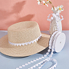   2 Rolls 2 Styles Heart & Flower Polyester Lace Ribbon OCOR-PH0004-66A-5