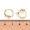 Brass Micro Pave Cubic Zirconia Hoop Earring Finding KK-N261-28G-3