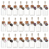 AHADERMAKER 24Pcs 2 Styles Antique Silver Plated Alloy Glass Bottle European Dangle Charms PALLOY-GA0001-15-1
