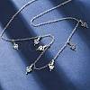 304 Stainless Steel Snake Tassel Necklaces NJEW-R026-20P-1