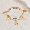 Fashionable Vintage Brass Coin & Embroidered Shoes Charm Bracelets YO5968-4