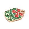 Christmas Alloy Enamel Pendants ENAM-K074-01G-05-2