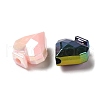 UV Plating Opaque Acrylic Beads X-MACR-D025-10-2