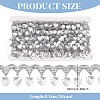 Polyester Lace Ribbon with Plastic Charms Tassel OCOR-WH0078-202A-02-2