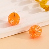 Reisn Orange Stud Earrings EJEW-B136-01-3