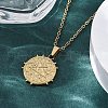 Demon Goat Pentagram 304 Stainless Steel Pendant Necklaces NJEW-M096-39G-5