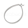 12MM 304 Stainless Steel Flat Snake Chain Necklaces for Women NJEW-U049-01P-4