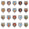   40Pcs 10 Colors Alloy Enamel Chandelier Component Links FIND-PH0018-69-1