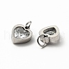 304 Stainless Steel Pendants STAS-D189-06P-01-3