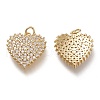 Brass Micro Pave Cubic Zirconia Pendants X-ZIRC-F116-06-G-2