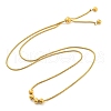 Round Beaded 304 Stainless Steel Pendant Necklaces for Women NJEW-G137-01G-1