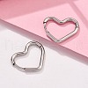 201 Stainless Steel Heart Hoop Earrings EJEW-V001-01P-3