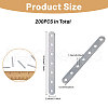 CHGCRAFT 200Pcs Iron Spacer Bar FIND-CA0009-73P-2