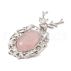Natural Rose Quartz Pendants G-A226-02P-08-2