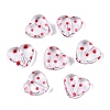 Transparent Printed Acrylic Beads OACR-H124-03A-1