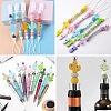 30Pcs 15 Colors Food Grade Eco-Friendly Silicone Focal Beads SIL-CJ0001-09-7