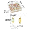 100Pcs Glass Connector Charms PALLOY-FZ00018-4