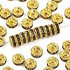 Brass Rhinestone Spacer Beads RB-A014-Z6mm-12G-1