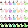 21Pcs 7 Styles Luminous Transparent Resin Pendants RESI-YW0001-82-1