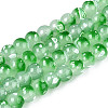 Baking Paint Glass Beads Strands DGLA-N015-4mm-09-1