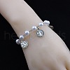 Vintage Stainless Steel Flat Rouud with St. Benedict Charm Bracelets RY1867-2