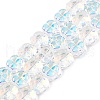 Electroplate Glass Beads Strands EGLA-T021-06B-1
