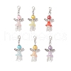 Angel Handmade Glass Beaded & Acrylic Pendants Decorations HJEW-JM03401-2