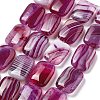 Natural Banded Agate Beads Strands G-K392-B08-13x18mm-2