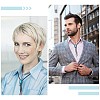 Oval Synthetic Turquoise Laria Necklace for Men Women NJEW-GF0001-01-5