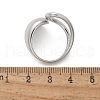 304 Stainless Steel Cuff Rings for Women RJEW-A063-01A-P-3
