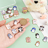   20Pcs 10 Styles Printed Alloy Pendants FIND-PH0021-07-3