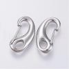 Tarnish Resistant 304 Stainless Steel Push Gate Snap Keychain Clasp Findings STAS-G039-03P-2