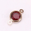 Brass Pave Glass Connector Charms FIND-WH0420-93KCG-04-1