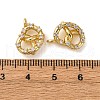 Brass Micro Pave Cubic Zirconia Pendants KK-P308-07G-3
