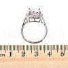 925 Sterling Silver Pave Cubic Zirconia Finger Rings RJEW-C138-01C-02-4