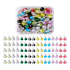 Kissitty Baking Painted Crackle Glass Pendant CCG-KS0001-01-10