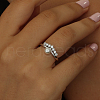 Elegant 925 Sterling Silver Pave Clear Cubic Zirconia Adjustable Rings for Women WV4050-2-2