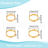 4Pcs 4 Styles Stainless Steel Grooved Finger Ring Settings STAS-LP0001-43G-01-2