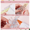 Flower Glass Crystal Rhinestone Applques DIY-WH0304-643B-4