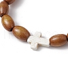 12Pcs Dyed Synthetic & Natural Gemstone and Natural Wood Beads Stretch Bracelet Set for Women Men BJEW-JB11564-4