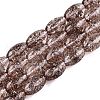 Transparent Crackle Glass Beads Strands GLAA-S192-B-010B-1