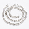 Electroplate Transparent Glass Beads Strands EGLA-A034-T4mm-E15-2