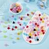 200Pcs Frosted Opaque Acrylic Bead Caps OACR-HS0001-01-5